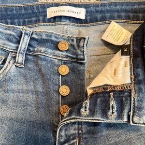 Flying Monkey High Rise Blue Denim Ankle Jeans